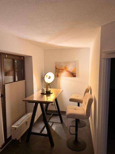 Et opholdsområde på Komfortable moderne Ferienwohnung 43 qm