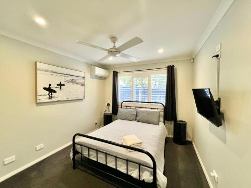 En eller flere senge i et værelse på Lakeview at Berringer