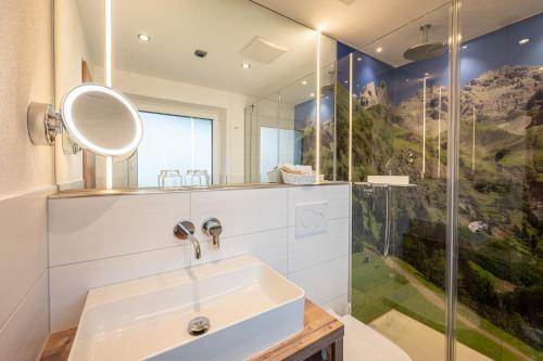 Koupelna v ubytování Wohlfühlhotel Berwanger Hof