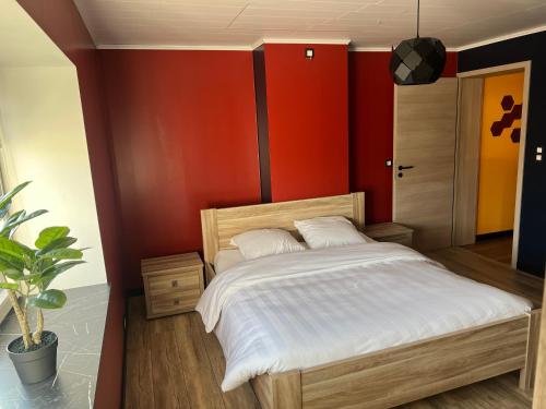 Giường trong phòng chung tại Le repaire de la n4