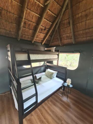 a bedroom with a bunk bed in a room at Mukaya Haven in Marloth Park