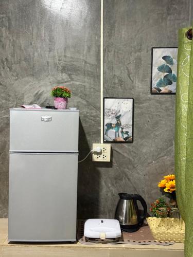 Køkken eller tekøkken på Lanta natural hut garden