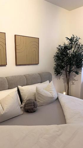 Postel nebo postele na pokoji v ubytování Mitten in der historischen Altstadt von Passau