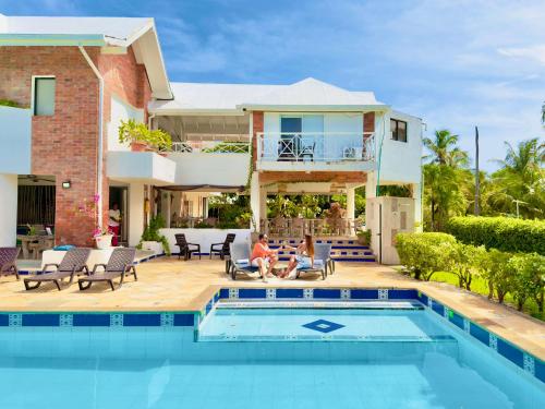 Bazén v ubytování Casa Frente al Mar San Andrés Piscina Privada nebo v jeho okolí