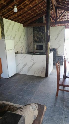 Køkken eller tekøkken på Chácara do Sossego