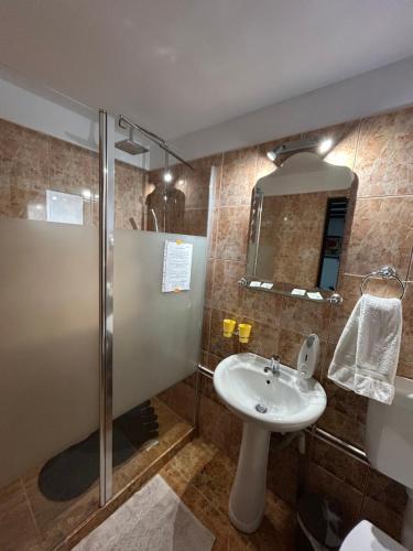 Et badeværelse på Pensiune La Iulian