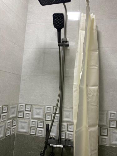 una doccia con una tenda da doccia e un microfono di Elite Guesthouse a Pʼarakʼar