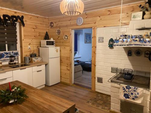 Køkken eller tekøkken på Zielony Domek nad Biebrzą