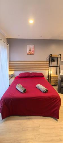 Postel nebo postele na pokoji v ubytování Studio cosy indépendant