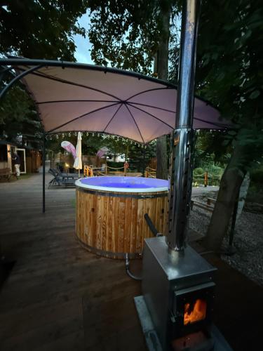 Grillfaciliteterne i feriehuset som gæsterne kan bruge