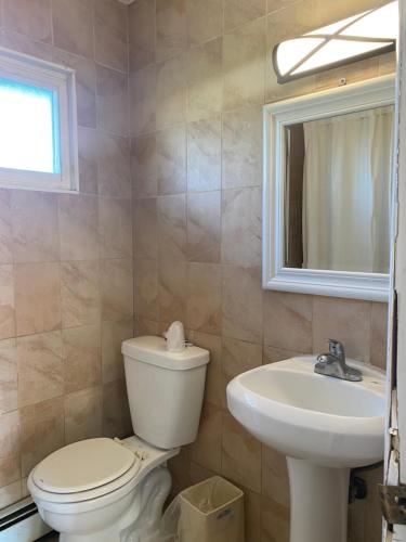 Et badeværelse på Smithpoint motel