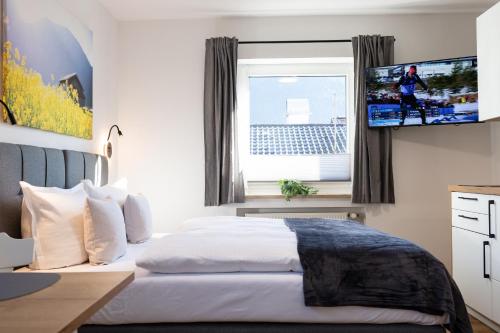 Postel nebo postele na pokoji v ubytování Heu22 Winterruhe