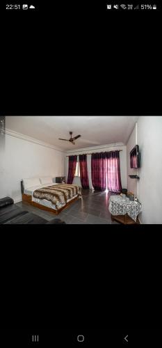 En eller flere senge i et værelse på Wizzos Guesthouse