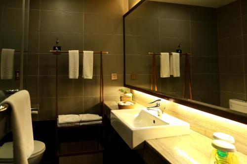 Koupelna v ubytování Guilaiqi Boutique Hotel (Chengdu Chunxi Road Xinnanmen Subway Station Branch)