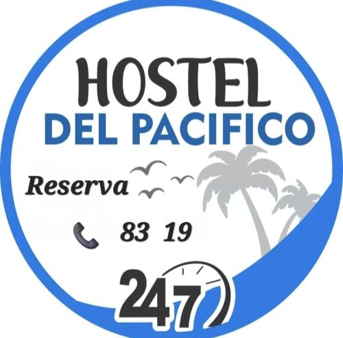 Et logo, certifikat, skilt eller en pris der bliver vist frem på Hostel del Pacífico Habitación con baño privado y aire acondicionado