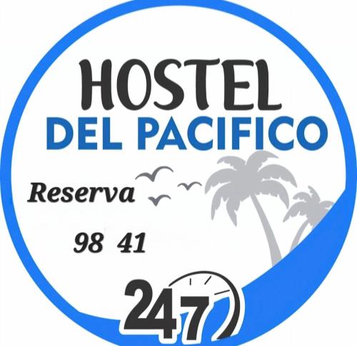 Et logo, certifikat, skilt eller en pris der bliver vist frem på Hostel del Pacífico Habitación con baño privado y aire acondicionado