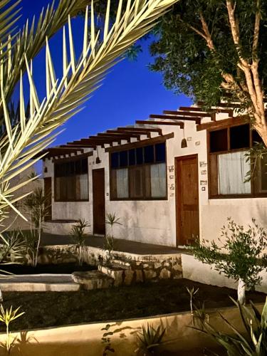 ein Haus mit einer Palme davor in der Unterkunft Moon_Valley_Siwa in Siwa