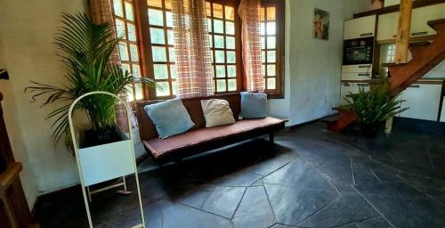 Posezení v ubytování Cabaña en Atlantida Sur cerca de la playa