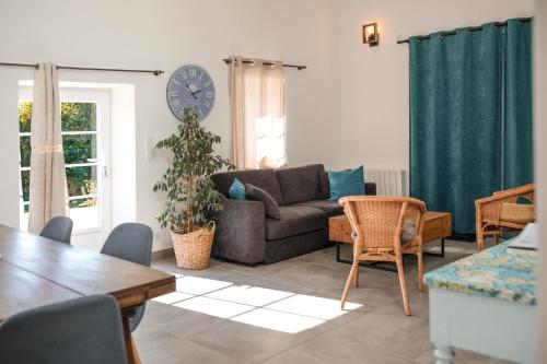 Et opholdsområde på Gîte de charme à la ferme - Duplex