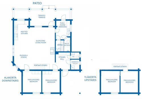 Půdorys ubytování Lake View Villa Lähde
