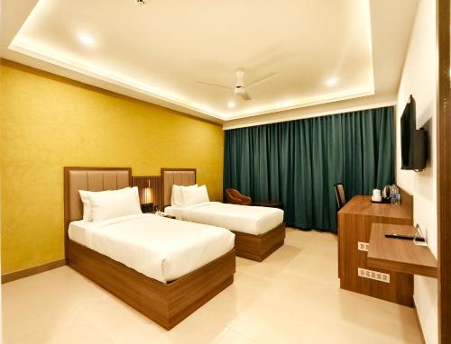 Een bed of bedden in een kamer bij Parays Fernwoods