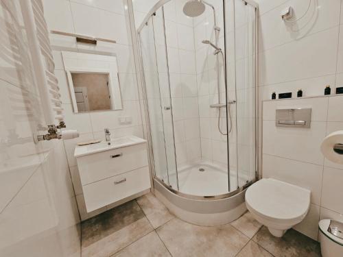 Et badeværelse på Apartamenty Paryskie Old Town View