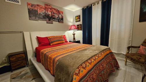 En eller flere senge i et værelse på Bartram Road Inn