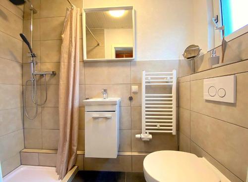 Koupelna v ubytování Kleine Hafenperle