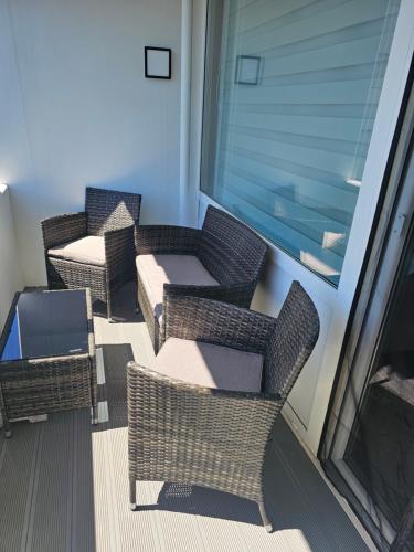 Ein Sitzbereich in der Unterkunft Harz High End Fewo Stefanie 4 Sterne DTV