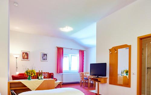 Et tv og/eller underholdning på Gästezimmer Weingut Dr Oberhofer