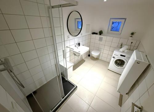 Koupelna v ubytování Natur-Apartment am Großen Arber Netflix WIFI