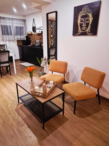 Nhà bếp/bếp nhỏ tại Cosy Corner - Appartement spa - Jacuzzi