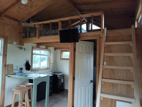 Køkken eller tekøkken på La petite cabane de Putemun