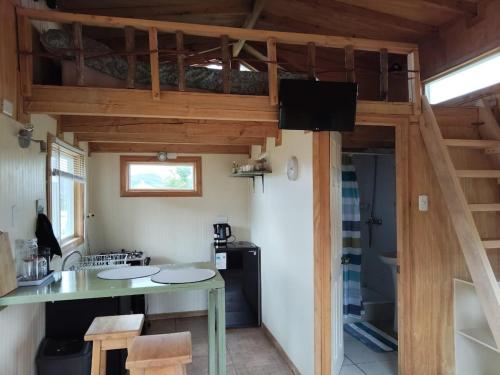 Et tv og/eller underholdning på La petite cabane de Putemun