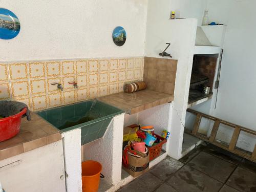 Kuchyň nebo kuchyňský kout v ubytování Teresita