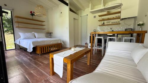 En eller flere senge i et værelse på Laguna y Tierra