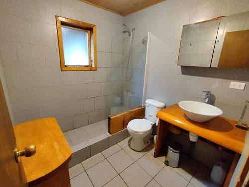 Et badeværelse på Casa de campo Laguna escondida