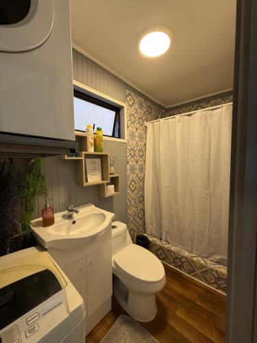 Et badeværelse på Casa M Villa Alemana