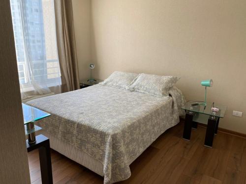 Postel nebo postele na pokoji v ubytování Departamento Laguna Vista en Algarrobo