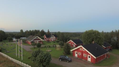 an aerial view of a park with a playground at Holiday Village Kuukiuru in Vuostimo