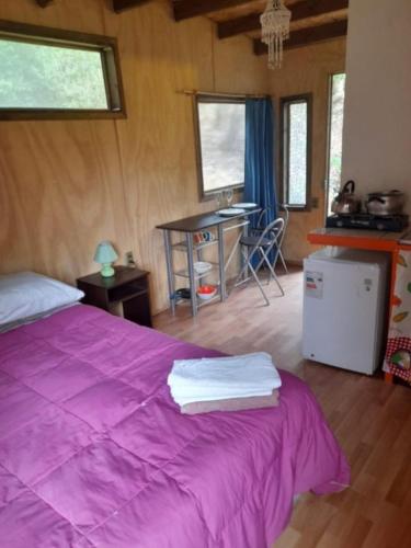 Postel nebo postele na pokoji v ubytování Cabañas La Marina