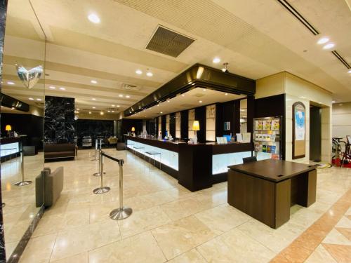 a lobby of a store with a hair salon at Koriyama View Hotel Annex in Koriyama