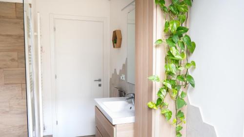 Et badeværelse på Appartamento Pesaro - Casa Nana