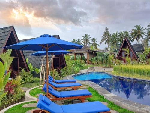Swimmingpoolen hos eller tæt på Viyana Ubud Villas
