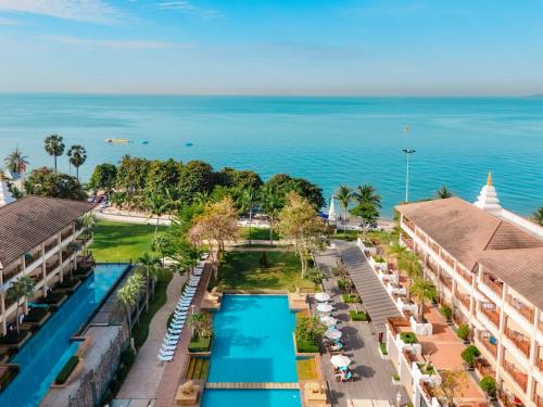 an aerial view of the resort and the ocean at The Heritage Pattaya Beachfront Resort in Pattaya South