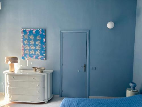 Postel nebo postele na pokoji v ubytování Casetta della Morica alle Gole Del Nera