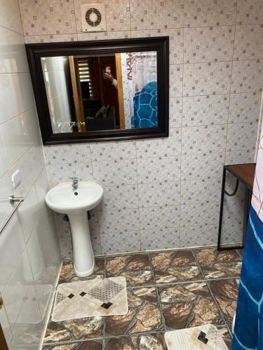 Phòng tắm tại Cabaña jazmin