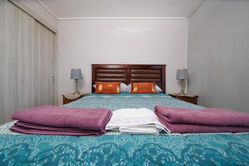 En eller flere senge i et værelse på Bello Departamento2 Centro Viña Mar, 2Dormitorios