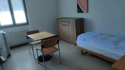 Кровать или кровати в номере Unterkunft Zwisa