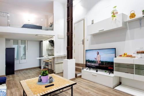 Industrial style duplex apartment